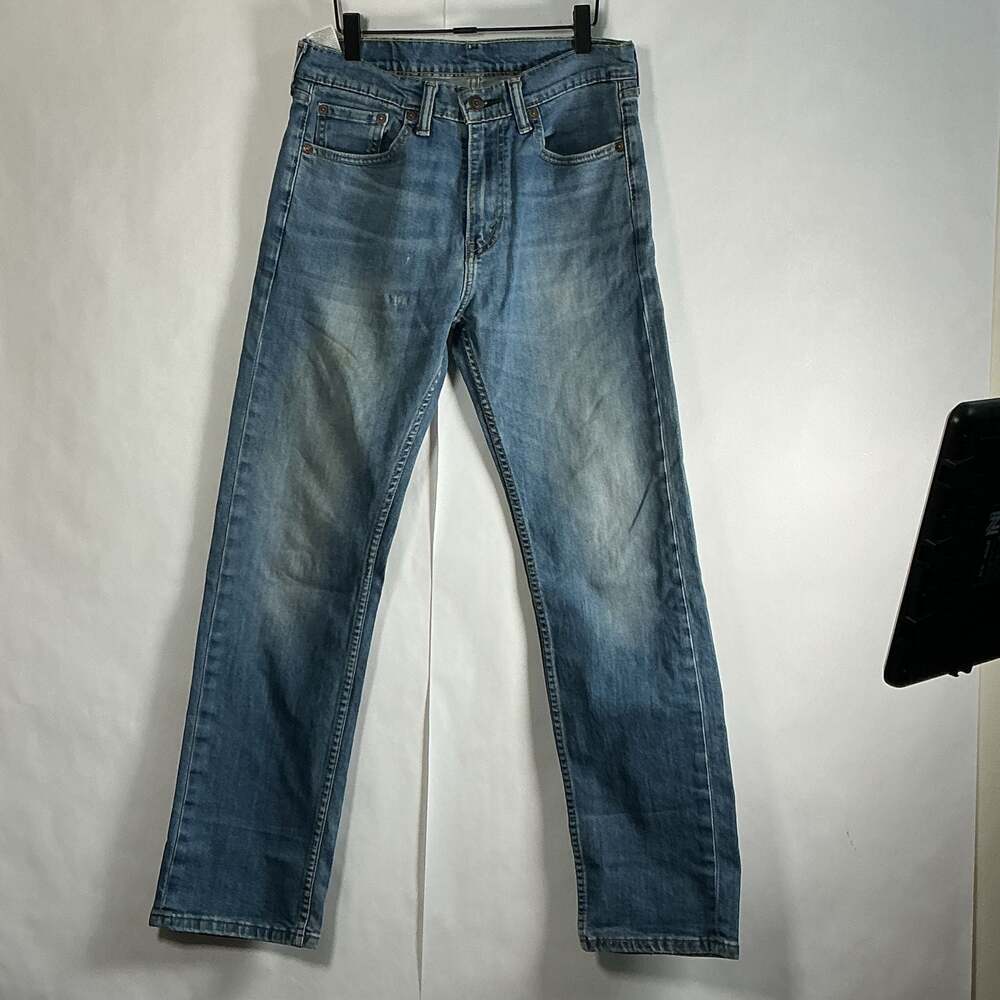 Levi's 505 Regular Fit Straight Leg Light Wash Denim Jeans Men's W30 L30